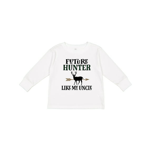 Inktastic Hunting Future Hunter Like Uncle Boys or Girls Long Sleeve Toddler T-Shirt