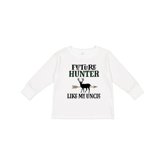 Inktastic Hunting Future Hunter Like Uncle Boys or Girls Long Sleeve Toddler T-Shirt