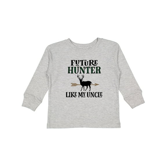 Inktastic Hunting Future Hunter Like Uncle Boys or Girls Long Sleeve Toddler T-Shirt