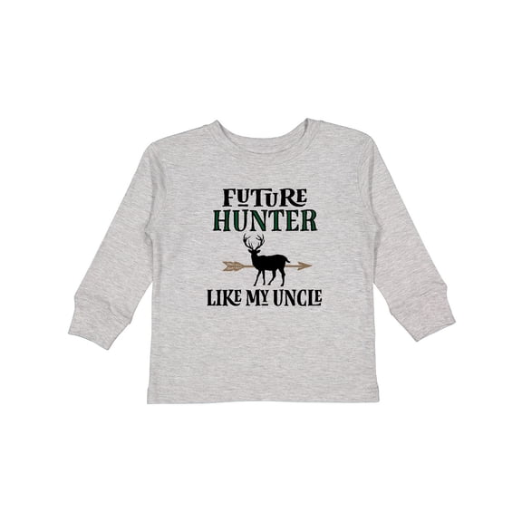 Inktastic Hunting Future Hunter Like Uncle Boys or Girls Long Sleeve Toddler T-Shirt