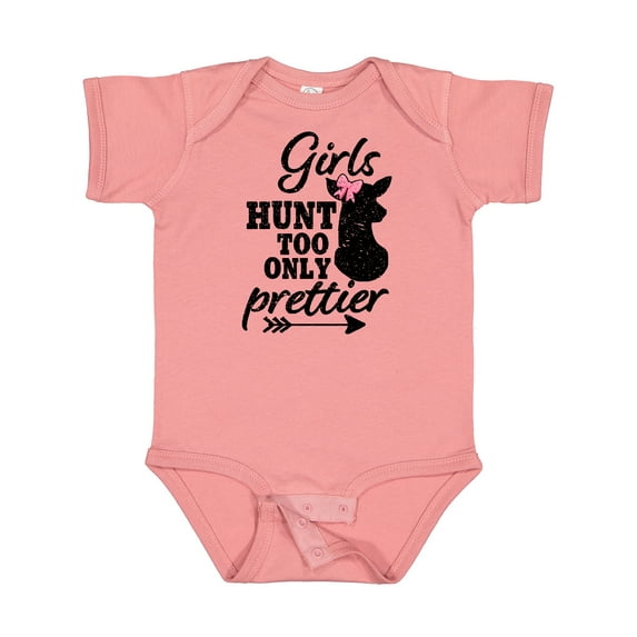 Inktastic Hunting Girls Hunt Too Only Prettier with Doe and Arrow Girls Baby Bodysuit