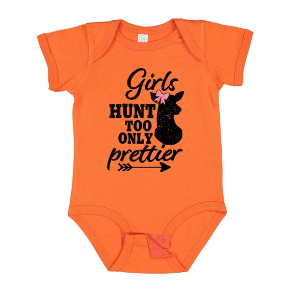 Inktastic Hunting Girls Hunt Too Only Prettier with Doe and Arrow Girls Baby Bodysuit