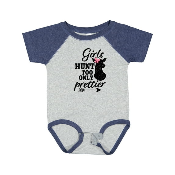 Inktastic Hunting Girls Hunt Too Only Prettier with Doe and Arrow Girls Baby Bodysuit