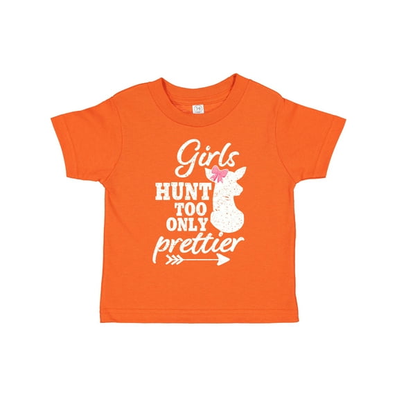 Inktastic Hunting Girls Hunt Too Only Prettier with Doe and Arrow Girls Toddler T-Shirt
