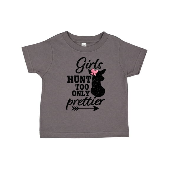 Inktastic Hunting Girls Hunt Too Only Prettier with Doe and Arrow Girls Toddler T-Shirt