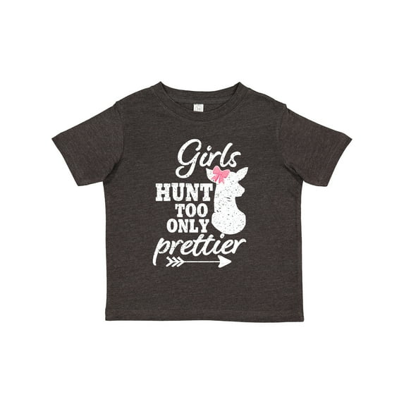Inktastic Hunting Girls Hunt Too Only Prettier with Doe and Arrow Girls Toddler T-Shirt