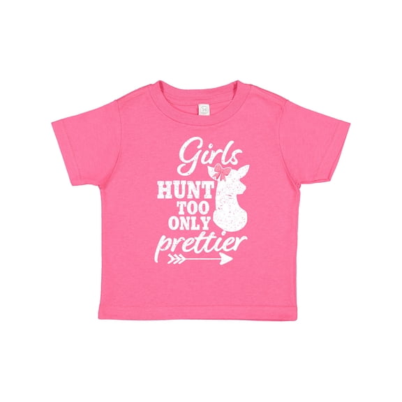 Inktastic Hunting Girls Hunt Too Only Prettier with Doe and Arrow Girls Toddler T-Shirt