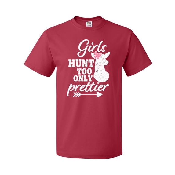 Inktastic Hunting Girls Hunt Too Only Prettier with Doe and Arrow T-Shirt