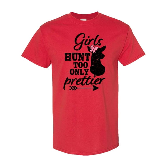 Inktastic Hunting Girls Hunt Too Only Prettier with Doe and Arrow T-Shirt