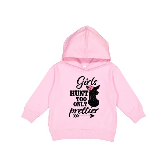Inktastic Hunting Girls Hunt Too Only Prettier with Doe and Arrow Toddler Hoodie