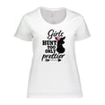 thumbnail image 1 of Inktastic Hunting Girls Hunt Too Only Prettier with Doe and Arrow Women's Plus Size T-Shirt, 1 of 5