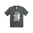 thumbnail image 1 of Inktastic Hunting Girls Hunt Too Only Prettier with Doe and Arrow Youth T-Shirt, 1 of 5