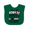 thumbnail image 1 of Inktastic Hunting Season Bows Racks & Deer Tracks Girls Baby Bib, 1 of 4