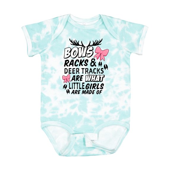 Inktastic Hunting Season Bows Racks & Deer Tracks Girls Baby Bodysuit