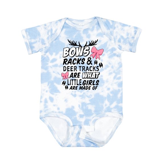 Inktastic Hunting Season Bows Racks & Deer Tracks Girls Baby Bodysuit