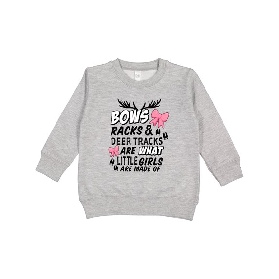 Inktastic Hunting Season Bows Racks & Deer Tracks Toddler Sweatshirt