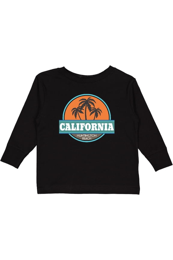 Huntington Beach California Boys or Girls Long Sleeve Toddler T-Shirt