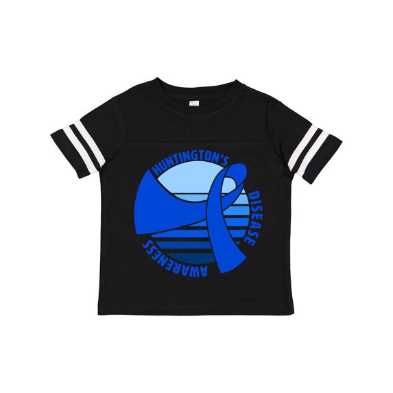 Inktastic Huntington's Disease Awareness Retro Sunset Blue Ribbon Boys or Girls Toddler T-Shirt
