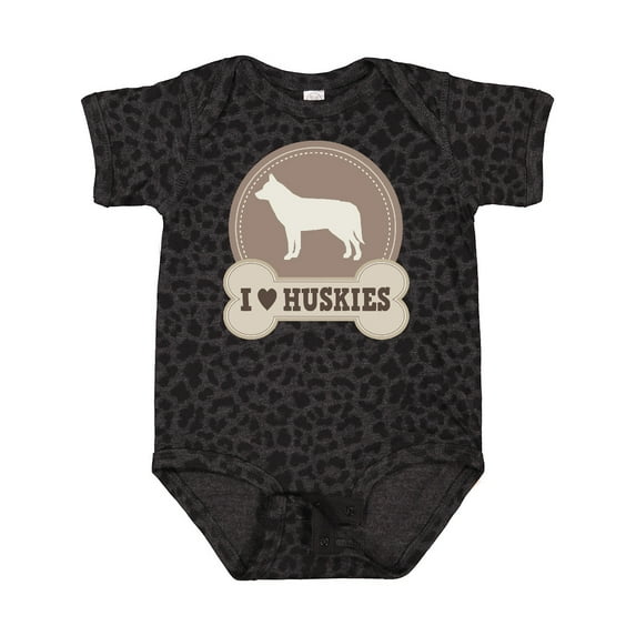 Inktastic Husky Dog I Love Huskies Boys or Girls Baby Bodysuit