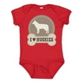 thumbnail image 1 of Inktastic Husky Dog I Love Huskies Boys or Girls Baby Bodysuit, 1 of 5