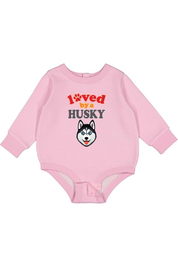 Husky Dog Lover Baby Fleece Bodysuit