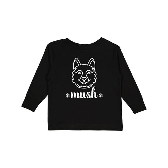 Inktastic Husky Sled Dog Mush Boys or Girls Long Sleeve Toddler T-Shirt