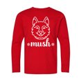 thumbnail image 1 of Inktastic Husky Sled Dog Mush Long Sleeve Youth T-Shirt, 1 of 5