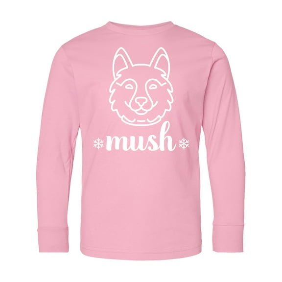 Inktastic Husky Sled Dog Mush Long Sleeve Youth T-Shirt