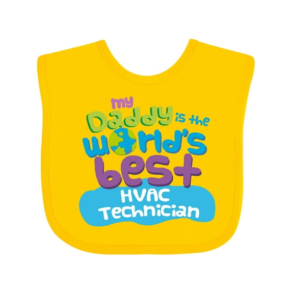 Inktastic Hvac Technician Daddy Boys or Girls Baby Bib