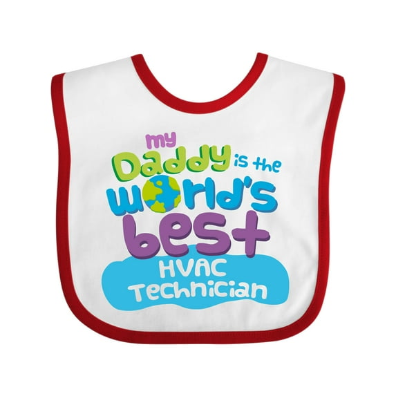 Inktastic Hvac Technician Daddy Boys or Girls Baby Bib
