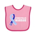 thumbnail image 1 of Inktastic Hydrocephalus Warrior with Light and Dark Blue Ribbon Boys or Girls Baby Bib, 1 of 4