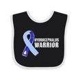 thumbnail image 1 of Inktastic Hydrocephalus Warrior with Light and Dark Blue Ribbon Boys or Girls Baby Bib, 1 of 3