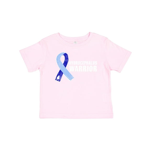 Inktastic Hydrocephalus Warrior with Light and Dark Blue Ribbon Boys or Girls Baby T-Shirt