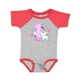 thumbnail image 1 of Inktastic I Am 1 Year Old with Unicorn and Hearts Girls Baby Bodysuit, 1 of 5