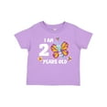 thumbnail image 1 of Inktastic I Am 2 Years Old Cute Smiling Butterfly with Flowers Girls Toddler T-Shirt, 1 of 5