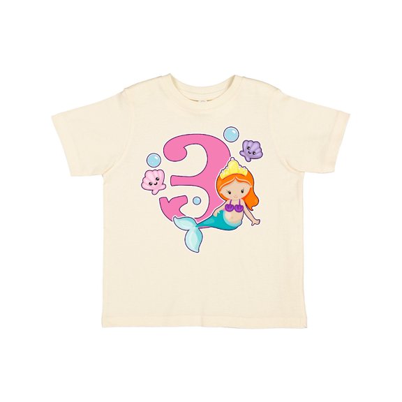 Inktastic I Am 3 Years Old Birthday with Mermaid Girls Toddler T-Shirt