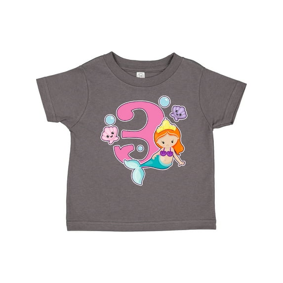 Inktastic I Am 3 Years Old Birthday with Mermaid Girls Toddler T-Shirt