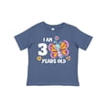 thumbnail image 1 of Inktastic I Am 3 Years Old Cute Smiling Butterfly with Flowers Girls Toddler T-Shirt, 1 of 5