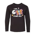thumbnail image 1 of Inktastic I Am 6 Years Old Cute Smiling Butterfly with Flowers Long Sleeve Youth T-Shirt, 1 of 5