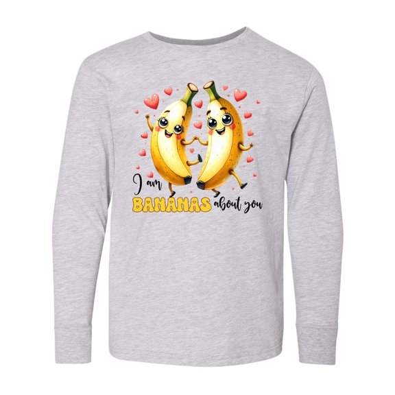 Inktastic I Am Bananas About You Long Sleeve Youth T-Shirt