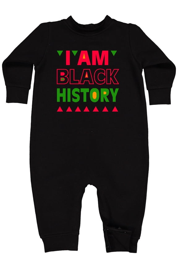 I Am Black History Baby Fleece Romper