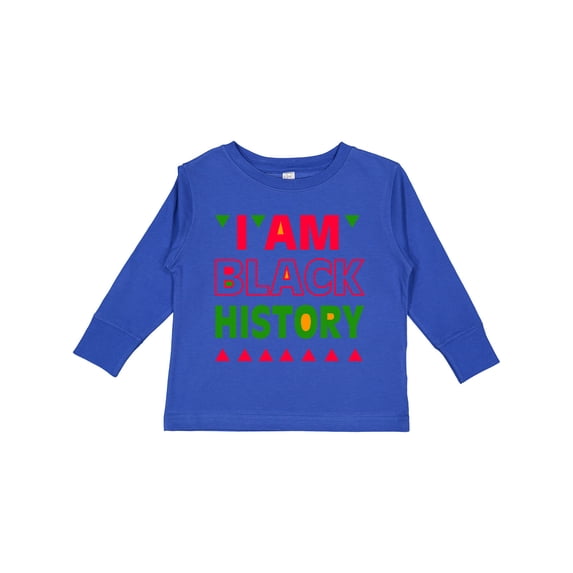 Inktastic I Am Black History Boys or Girls Long Sleeve Toddler T-Shirt