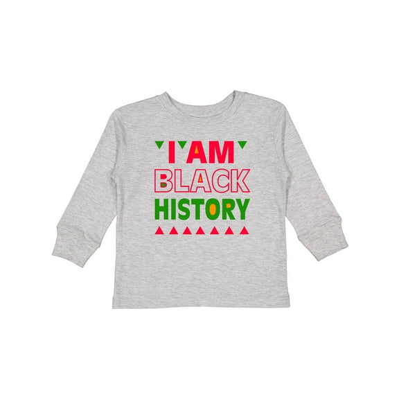 Inktastic I Am Black History Boys or Girls Long Sleeve Toddler T-Shirt
