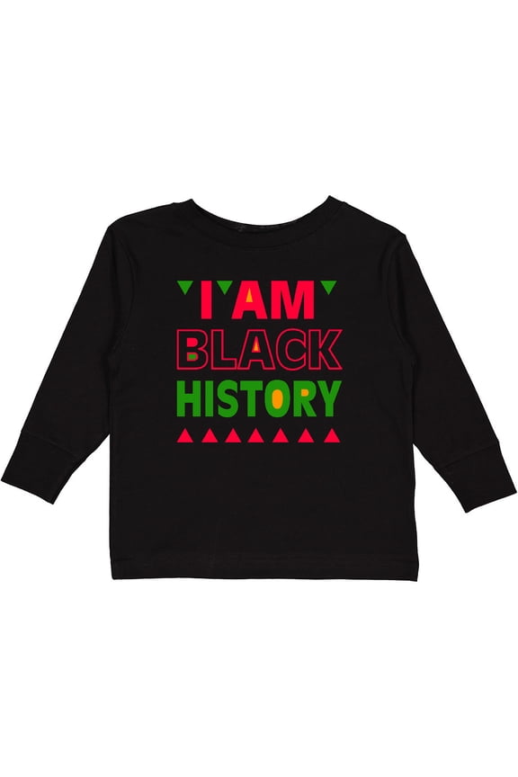 I Am Black History Boys or Girls Long Sleeve Toddler T-Shirt
