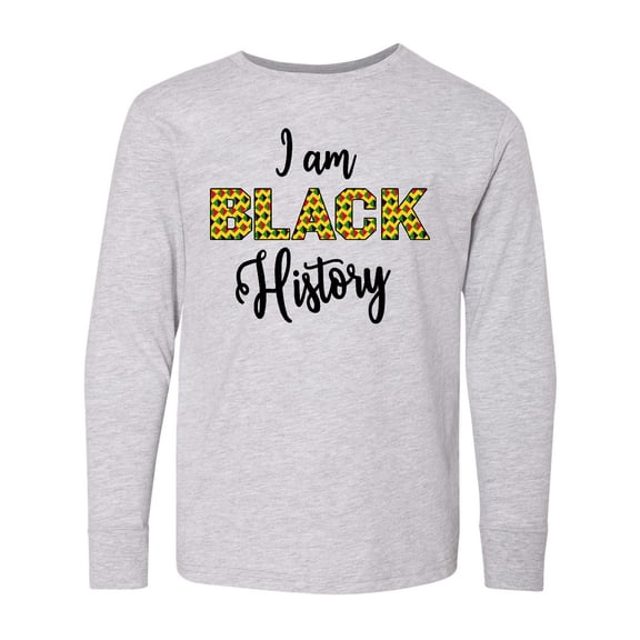 Inktastic I Am Black History Long Sleeve Youth T-Shirt