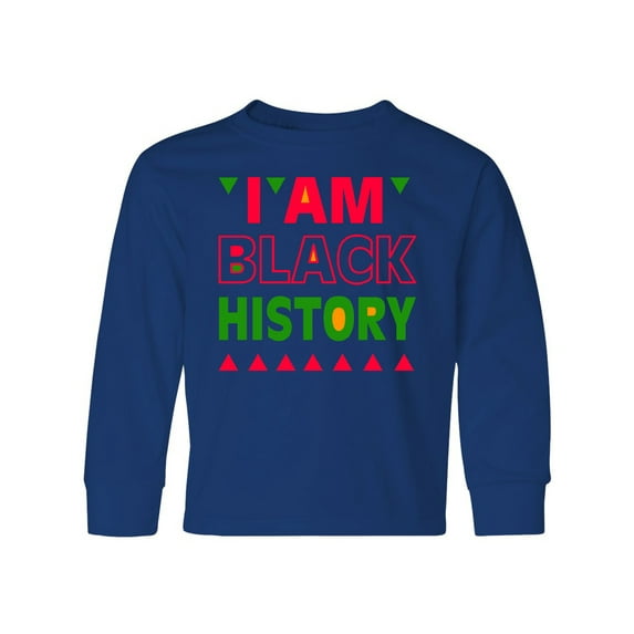 Inktastic I Am Black History Long Sleeve Youth T-Shirt
