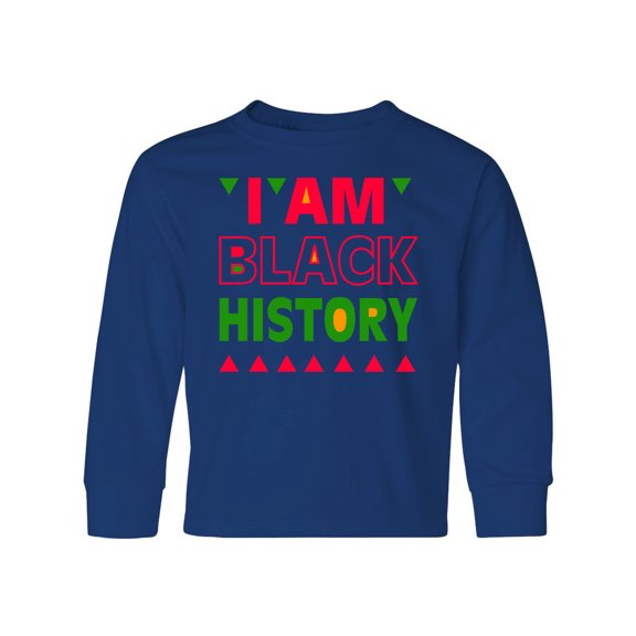 Inktastic I Am Black History Long Sleeve Youth T-Shirt