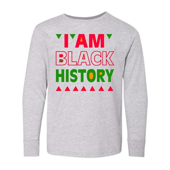 Inktastic I Am Black History Long Sleeve Youth T-Shirt