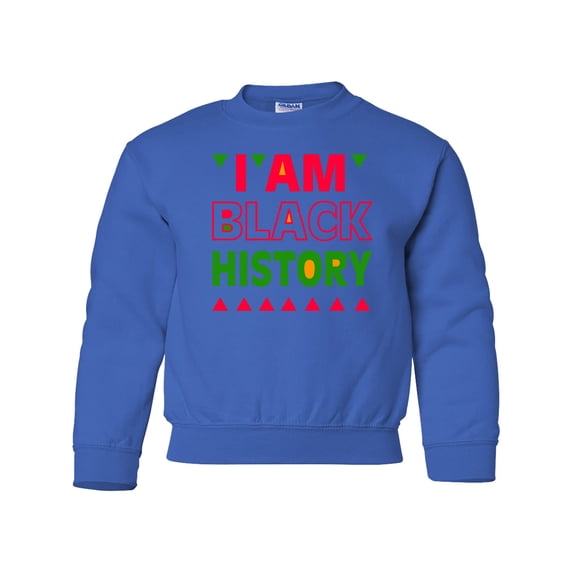 Inktastic I Am Black History Youth Sweatshirt