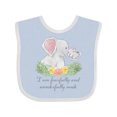 thumbnail image 1 of Inktastic I Am Fearfully and Wonderfully Made Cute Elephants Boys or Girls Baby Bib, 1 of 4
